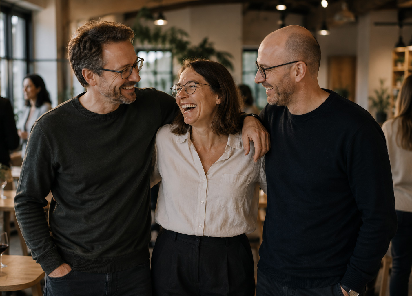 Team von DFV Mentoring lacht gemeinsam